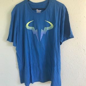 blue bike exercise tee